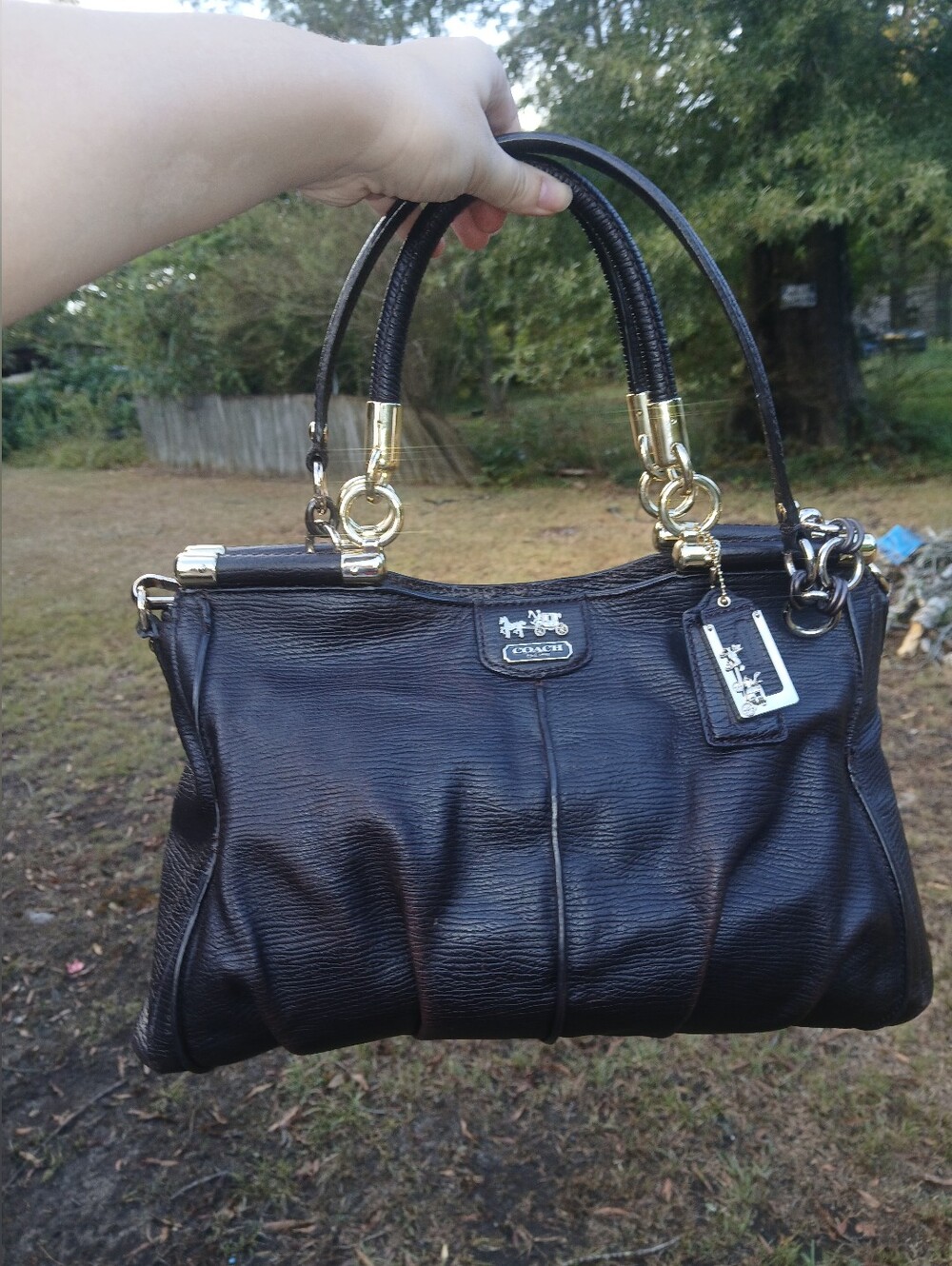 Coach Limited Edition Madison textured Carrie Satchel